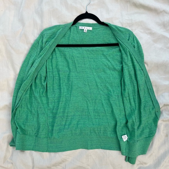 CAbi Sheer Mint Button-Up Cardigan - Picture 4 of 9